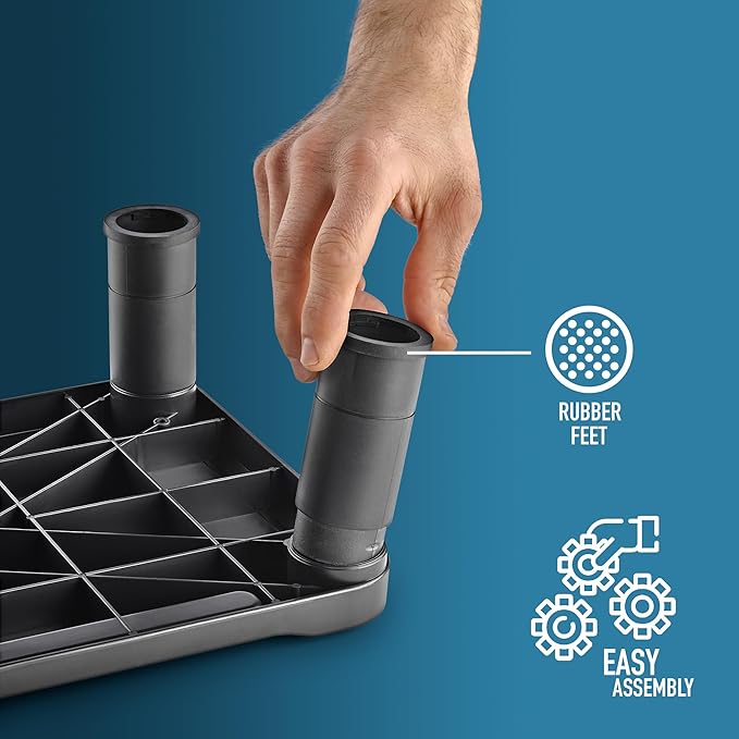 NGS Screen Stand ??Ergonomic Monitor Stand with 3 Adjustable Heights, Non-Slip Feet, Storage Space, ABS Plastic Resistant up to 20 kg, 38 x 24 x 11.5 cm