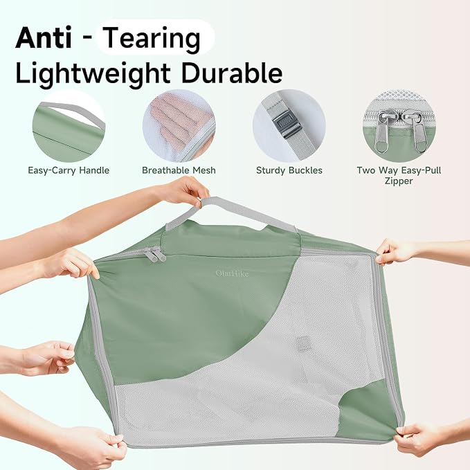 9 Set Packing Cubes for Travel, Gifts for Women Mom,Anti-Tearing Suitcase Organizer,OlarHike Vacation Essentials & Accessories for Cruise Ship