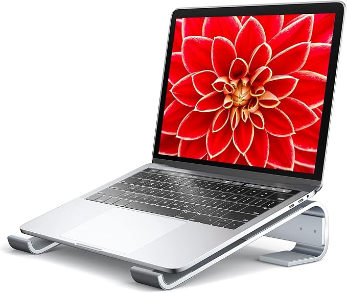 Soqool Laptop Stand for Desk,Aluminum Computer Stand for Cooling,Sturdy Stable Ergonomic Laptop Riser Compatible with MacBook Pro Stand Air/Dell/HP/Lenovo 10-16.2inch Notebook,Work Home Office