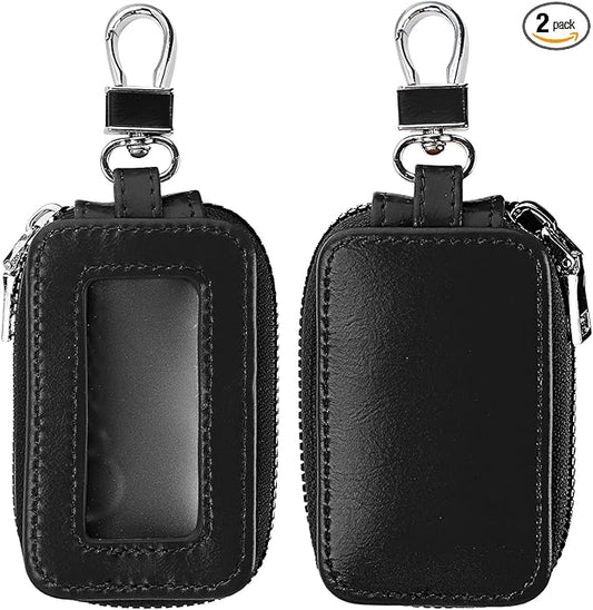2 Pieces Leather Car Key Chain Case Holder Car Key Case Key Fob Protector Car Key Fob Cover Case