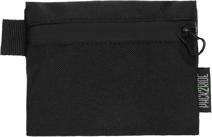 PACK2RIDE Karman Zipper Pouch - Lightweight, Flexible, Water and Abrasion Resistant Compact Zip Pouch Wallet for Women & Men, Multi-Purpose Holder for Cards, Cash, and Essentials