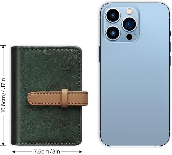 Credit Card Holder with 26 Suitable Slot, ID Card Case PU Leather Wallet for Women Men Business Organiser Pocket (Green)
