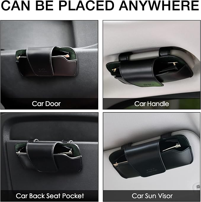 Sunglass Holder for Car Visor Glasses Case Non-Slip Clip Universal for Sunglasses Eyeglasses Car Interior Accessory