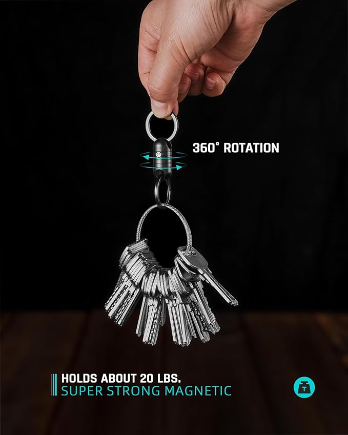 TISUR Quick Release Keychain, Magnetic Key Holder Keyring Connector, Detachable Key Chain Rings for Men Women Car Keys