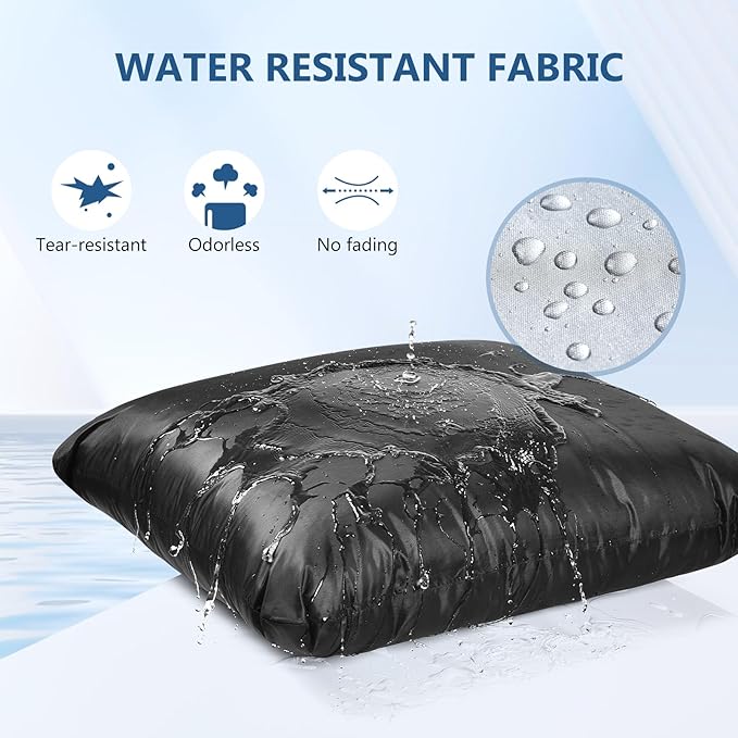 OTraki 20x24 inch Wet Bag for Swimsuit 2pcs Large Gym Wet Bag with Handle & Zipper Wet Clothes Organizing Machine Washable Waterproof Wet Dry Bag for Travel Drying Do Not Exceed 176℉ Black