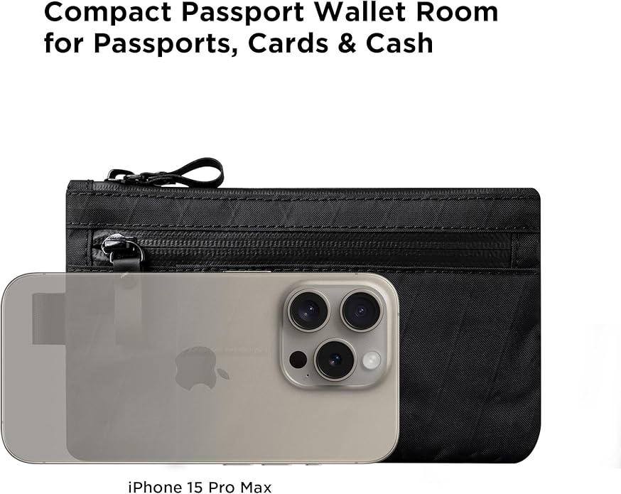 ALPAKA Zip Clutch, Zipper Wallet and EDC Carrier - RFID Blocking Material Passport Wallet- 3 External Slots for EDC Gear