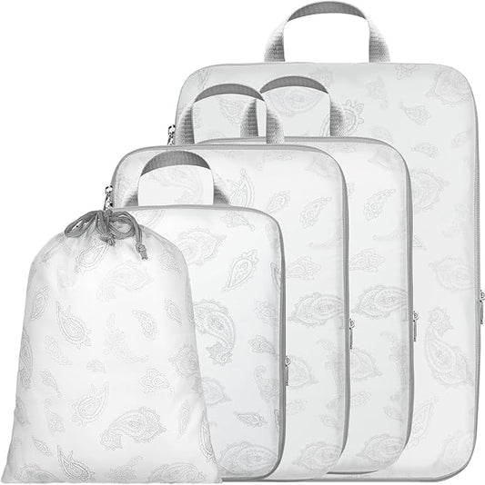 Cambond Compression Packing Cubes for Travel - Lightweight Expandable Travel Bags Luggage Organizers Travel Essentials Compression Cubes for Travel Space Saver for Carry on Suitcases Organizer