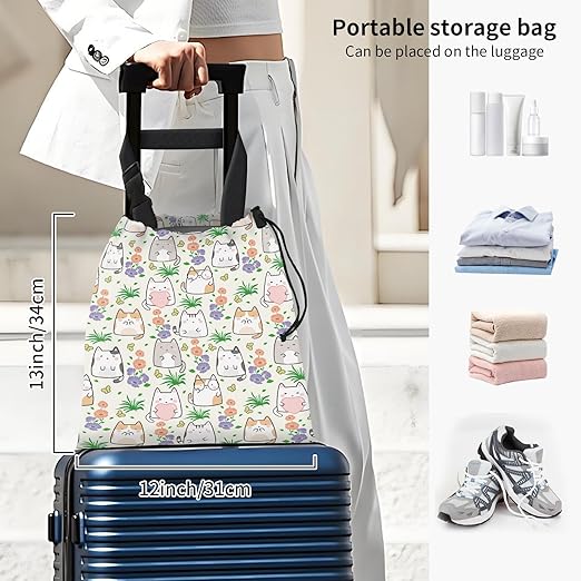Car Trash Bag Large Hanging Can for Back of Seat, Cute Waterproof Car Garbage Bag for Vehicle, Travelling, Outdoor Cute Cats
