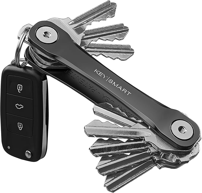 KeySmart Flex - Key Holder for Keychain-Compact Key Organizer for Key Chain, Minimalist Clutter-Free, Up to 8 Keys