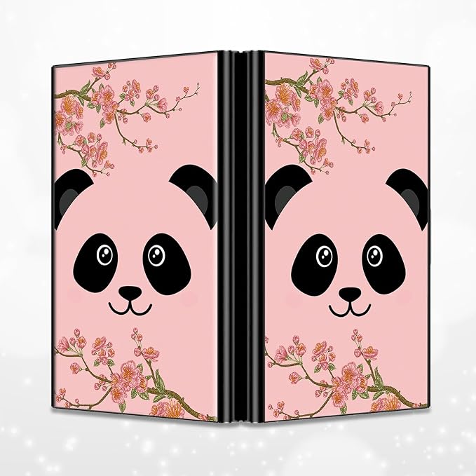 Slim Credit Card Holder, Panda Sakura RFID Blocking Metal Wallet for Men & Women, Aluminum Minimalist Hard Case Pocket-Sized Business Cards Organizer (Fits Up to 10 Cards)