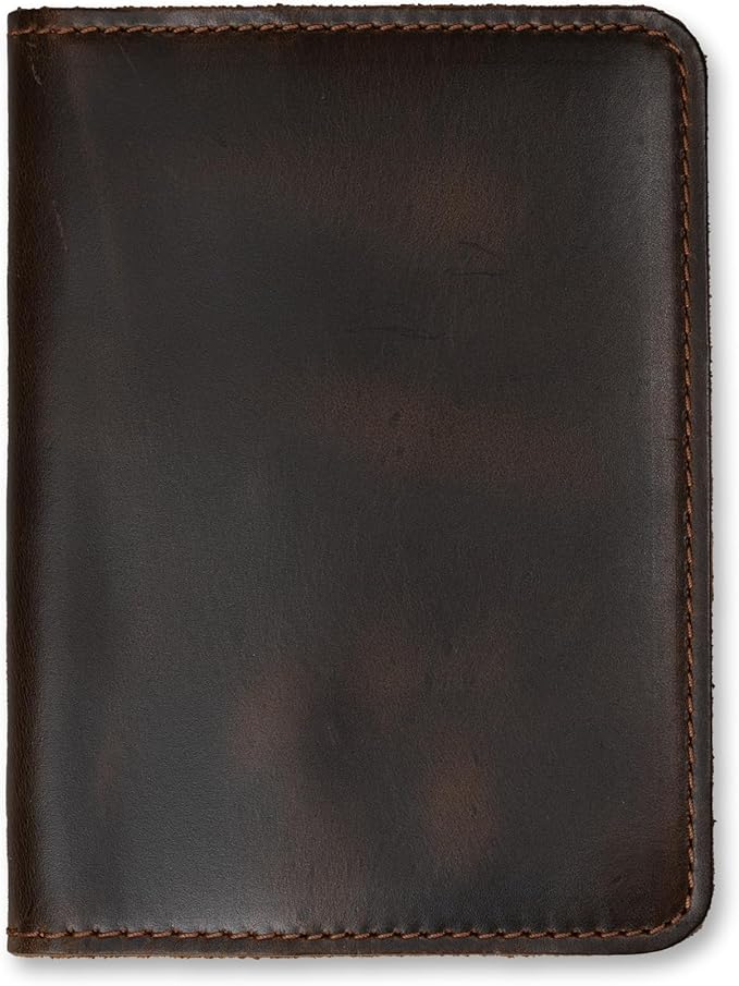 PEGAI Personalized Leather, Passport Holder For Travel | Handmade Passport Wallet Cover Case | Travel Document Holder, Passport Cover for Men, Women, and Family | Pike (Dual Tone Coffee)