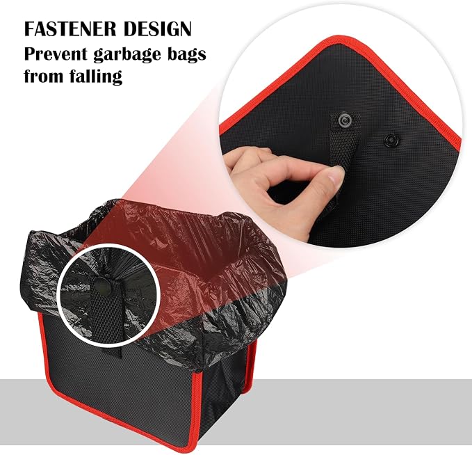 carleef Hanging Car Trash Can,Foldable & Leak-Proof Car Trash Bin with 7L Large Capacity for Keeping Tidy,Multipurpose Universal Cars Garbage Can as Cars Organizer and Storage