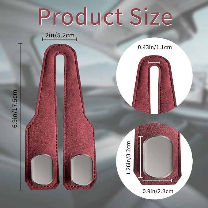 Car Seat Headrest Hooks for Purses and Bags, 2 Pack Bag Purse Holder for Car With Double Metal Hooks, Car Purse Hanger, Headrest Back Seat Handbags Hook Cute Hanging Accessories, hot pink