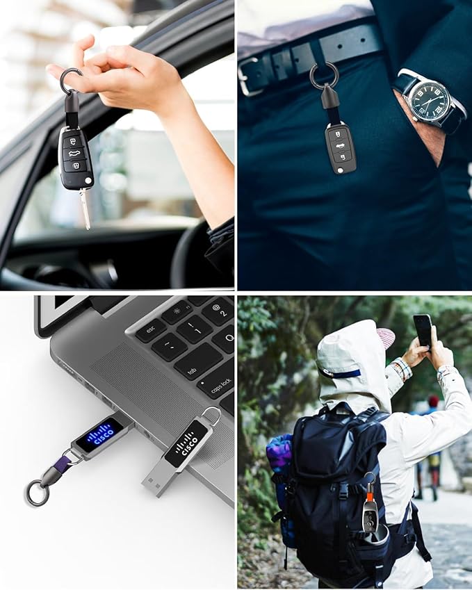 2 Pcs Keyring Keychain for Car Key Fob Holder, Zinc Alloy Buckle Small Leather Key Chain, Key Ring Fob Accessory