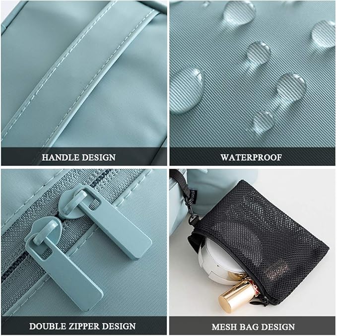 Makeup Bag Travel Cosmetic Bag 7.5x5.5x4.4 Inch Makeup Brush Holder Organizer Cute Portable Artist Toiletry Storage Bag Cosmetics Case for Women Girls,Gray