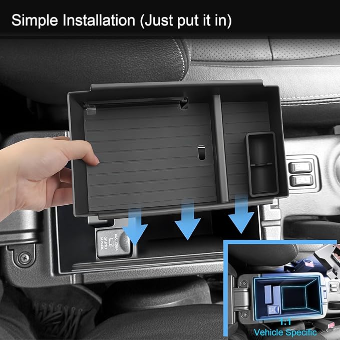 2021-2025 2026 Outlander Sport Center Console Organizer, (S/ES/LE/SE/Trail Edition/Ralliart/SEL/GT), with Coin Holder, Console Tray Insert 2023 2024 2025 Outlander Sport Accessories