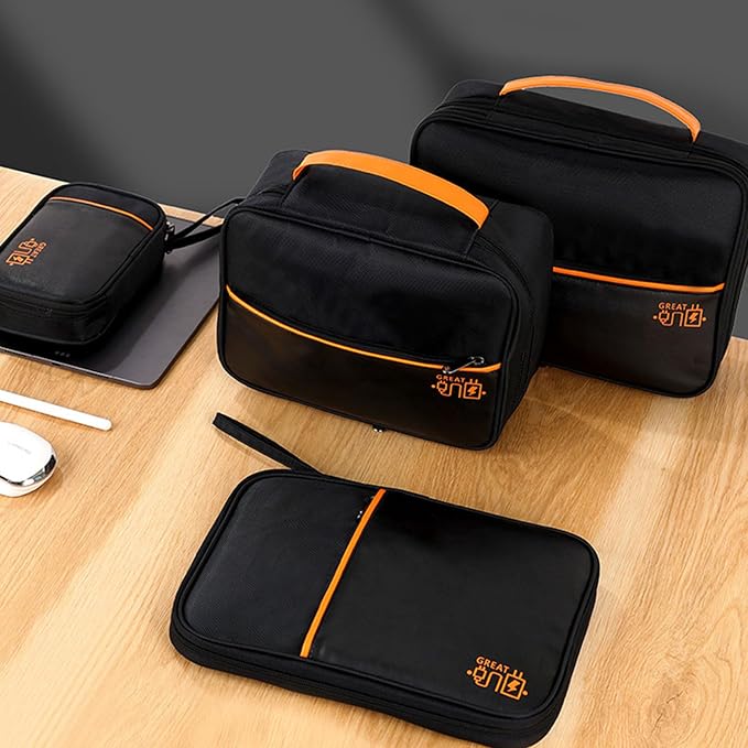 Cable Organizer Box Desk Cord Management Holder with PU Leather Portable Storage Container for Chargers Electronics Accessories