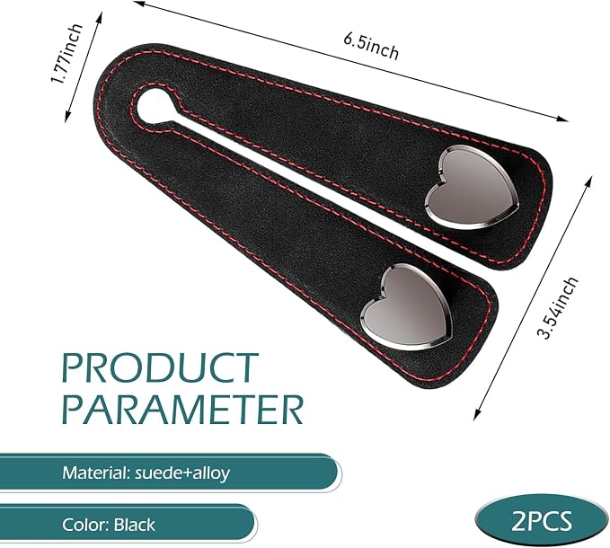 2 PCS Car Purse Hook, Cute Headrest Hooks, Seat Back Storage Holder, for Umbrellas Wallets Support, Multifunctiona Car Accessories (Black)