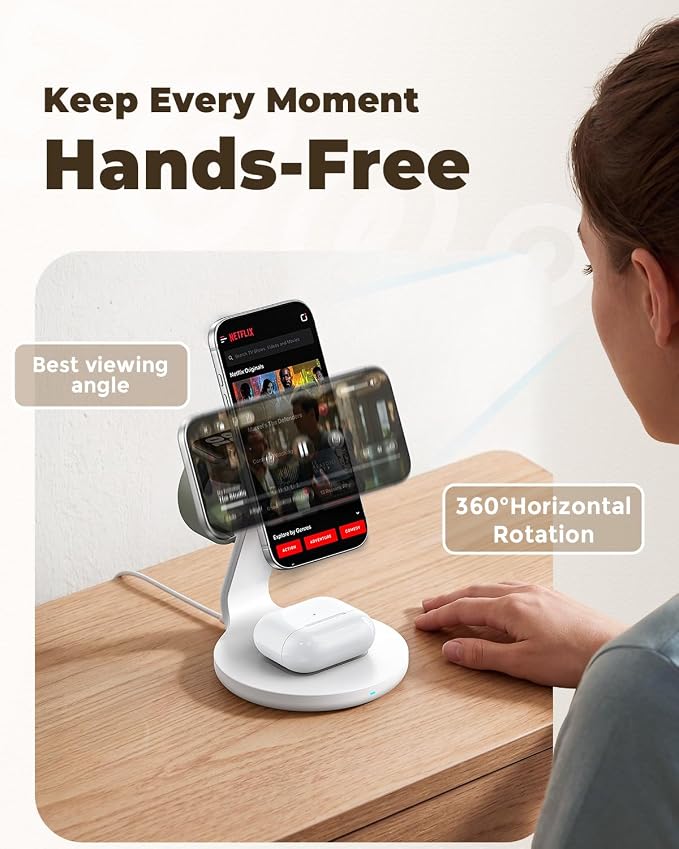 Charger Compatible with MagSafe, 3-in-1 Charging Station