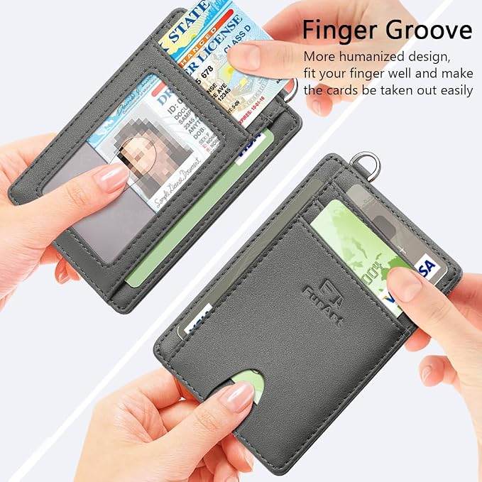 FurArt Slim Minimalist Wallet, Front Pocket Wallets, RFID Blocking, Credit Card Holder for Men