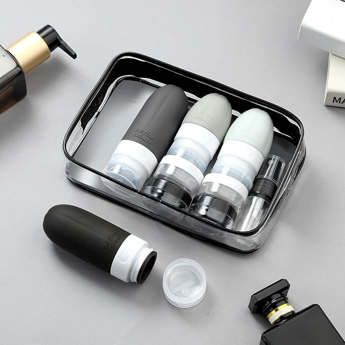 Gemice 16 Pack Travel Bottles for Toiletries, Small TSA Approved Leakproof Travel Containers for Toiletries, Silicone Refillable Travel Essentials Accessories with Travel Bag for Shampoo Conditioner