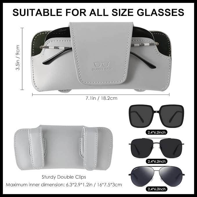 Sunglass Holder for Car Visor Glasses Case Non-Slip Clip Universal for Sunglasses Eyeglasses Car Interior Accessory