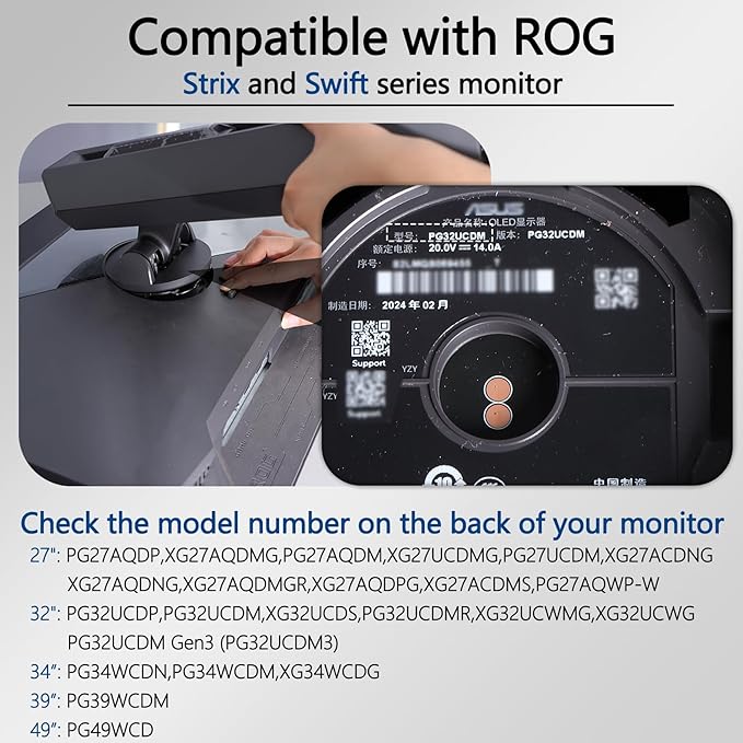 OEM PG27AQWP-W VESA Adapter Compatible with ASUS ROG XG27UCDMG,PG27AQDP ,PG27UCDM,XG27ACDNG,XG27AQDNG,XG27AQDMGR,XG27AQDPG,XG27ACDMS,XG32UCDS,PG32UCDMR,XG32UCWMG,XG32UCWG,XG34WCDG,PG39WCDM,PG49WCD