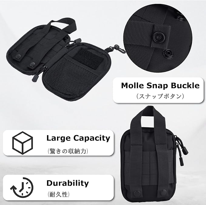 YAPJEB Tactical Flashlight Pouch Holster, Rotatable Flashlight Holder Belt Clip Torch Carry Case for Police Military Security Belt Accessories