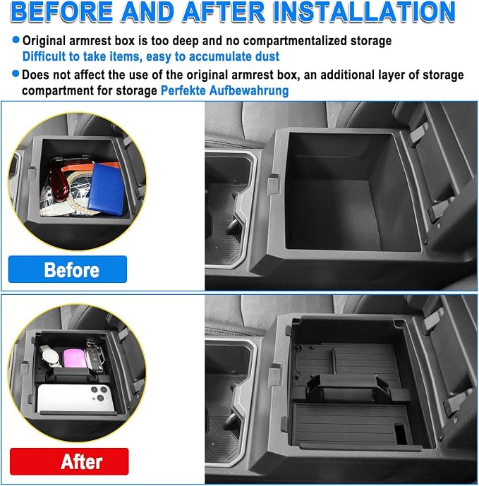 SHAOHAO for 2025 2026 Toyota 4Runner Center Console Organizer for 2025 2026 Toyota 4Runner Accessories (SR5/SR5 Premium/TRD Off-Road/TRD Off-Road Premium/TRD Pro/Trail/Limited) Armrest Storage Box