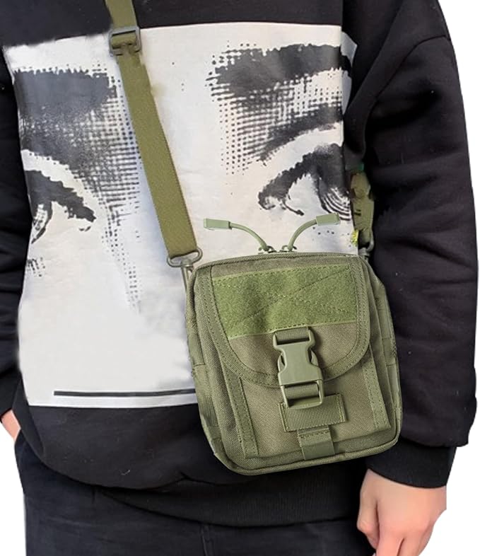 EDC Pouch Men Small Multitool Organizer Pouch EDC EMT Utility Pouch with Map Sleeve Modular Tool Pouch EDC Molle Pouch for Men Gadget, Utility, Cell Phone