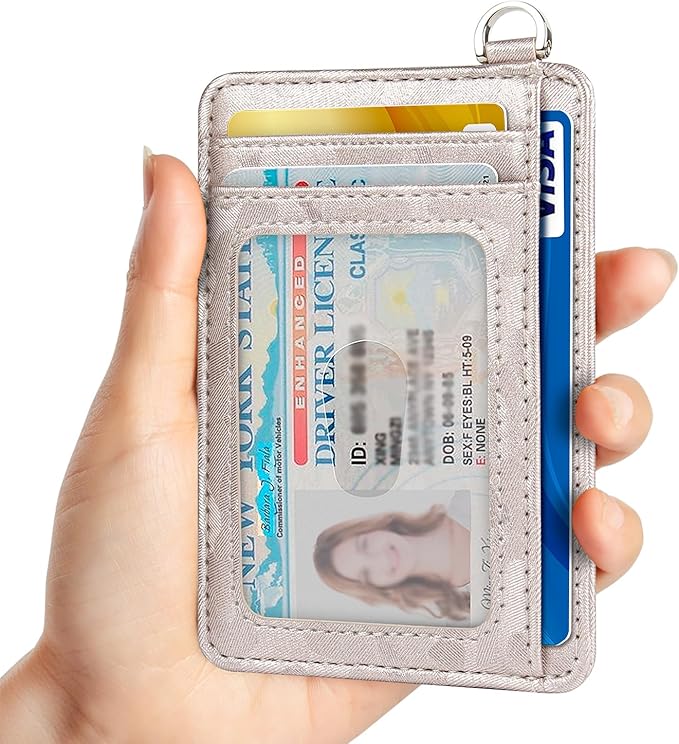 EcoVision Slim Minimalist Front Pocket Wallet, RFID Blocking Credit Card Holder Wallet with Detachable D-Shackle for Men Women