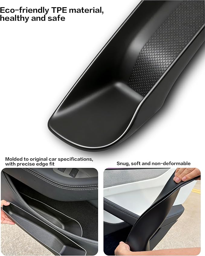 for Tesla Model Y 2025 2026 Accessories, 11PC Custom Fit Interior Protection Kit - Door Pocket Liners & Center Console Tray Organizer for Juniper