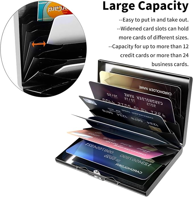Metal Wallet,Credit Card Holder for Women Men,RFID Blocking Card Holder Wallet Mini Slim Aluminum Wallet ID Case Hard Card Case Business Card Holder Case,Hummingbird Lotus