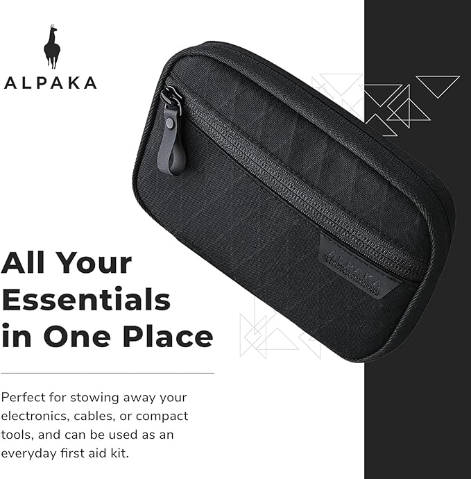ALPAKA Admin Pouch Pro - Small Tool Pouch with Smooth Zipper, Weatherproof Storage for Electronics, Cables, EDC Organizer, Travel Accessories
