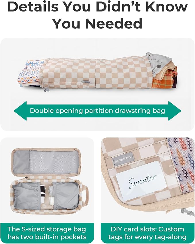 BAGSMART 6 Set /4 Set/2 Set Compression Packing Cubes for Travel, Lightweight Luggage Organizer Bags, Durable Space Saver Bags Travel Essentials