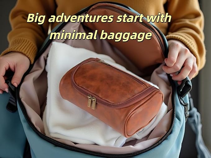 Personalized Small Toiletry Bag for Men,Minimalist Travel Toiletry Organizer Dopp Kit Water-resistant Makeup Bag for Travel Essentials,Travel Gifts For Men Unique