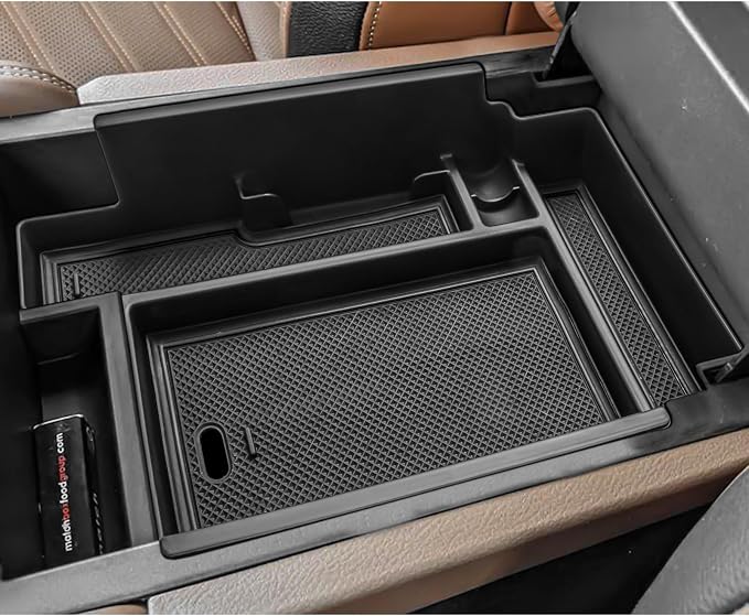 HGWEI 2Pcs Center Console Organizer Compatible with Nissan Pathfinder 2022-2026 And Hidden Organizer Box Accessories Secret Compartment Armrest Hidden Storage Insert Tray, Black