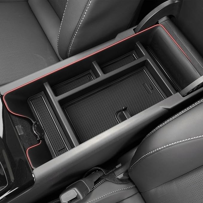 Autorder Center Console Organizer for 2025-2026 Toyota Camry Accessories Armrest Storage Box Secondary Insert Tray with Anti-Slip Mat