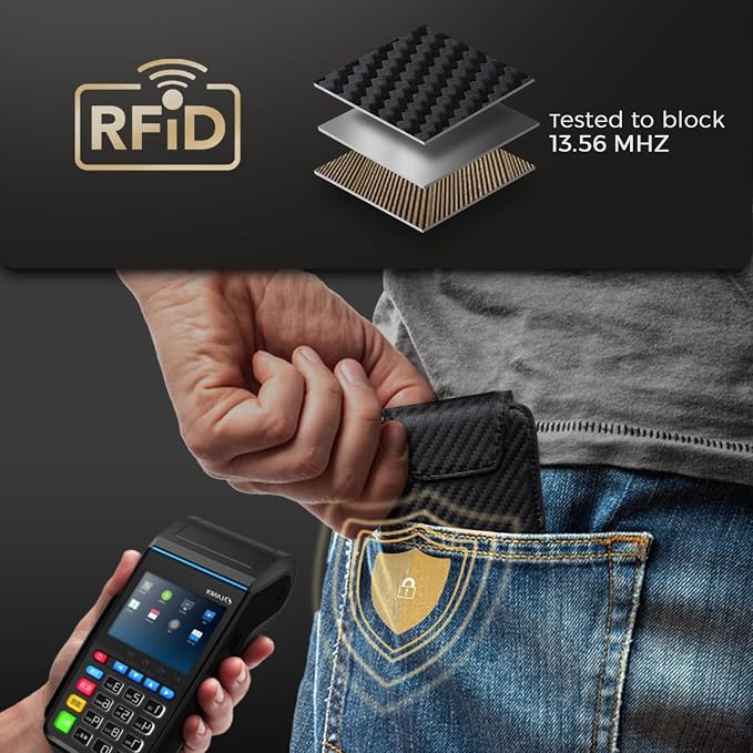 Zitahli Slim Wallet for Men Front Pocket – Thin Minimalist Credit Card Holder with Magnetic Closure & Elastic Cash Strap, RFID Blocking Wallet Holds up to 10 Cards & 15 Bills