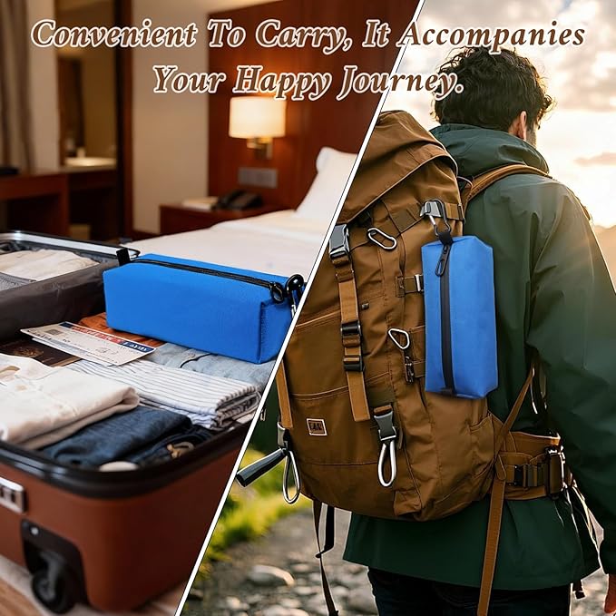 Small Toiletry Bag for Men, Travel Bag Waterproof and Foldable for Storage Mini Toiletry Bag Equipped With Carabiner for Easy Portability (blue)