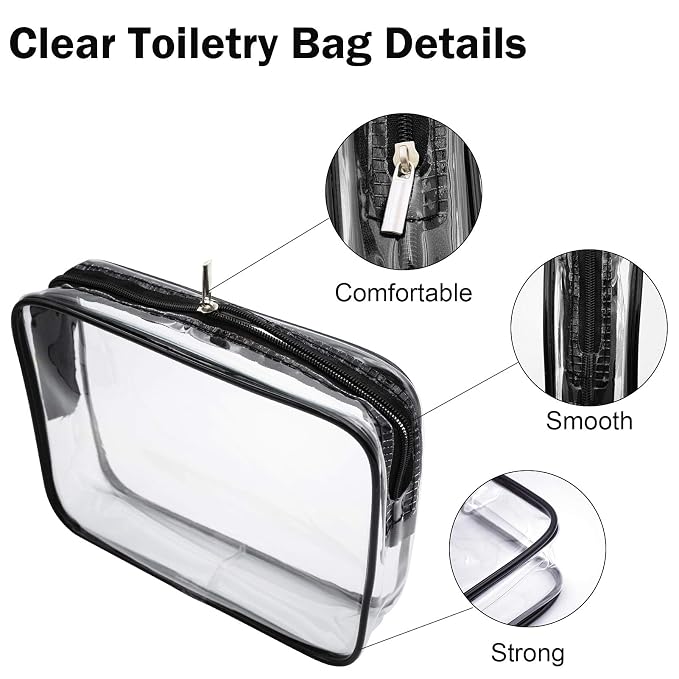 Cosywell Travel Size Bottles for Toiletries 20 Pack 2oz TSA Approved Toiletry Bottles Leak Proof Travel Kit for Women Men TSA Clear Toiletry Bag Shampoo Lotion Skincare Cosmetic Container（Black）