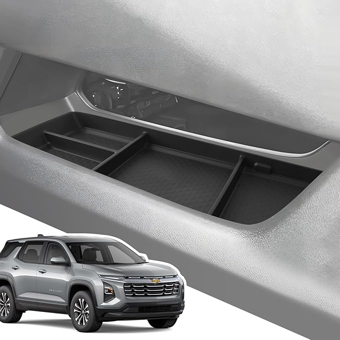 Under Center Console Organizer for Chevy Equinox 2025 2026, 2025 2026 Chevy Equinox Accessories-Black(Not for Equinox EV)