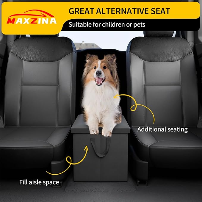 Seat Aisle Storage Box Compatible with 2020-2026 Ford Explorer Rear Car Seat Organizer Foldable Backseat 2nd Row Kids Toys Travel Storage Bin for 2025 Explorer 6 Seats Accessories