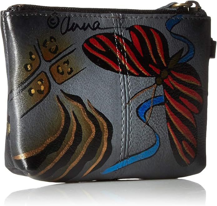 Anna by Anuschka Women's Hand Painted Leather Coin Pouch Purse