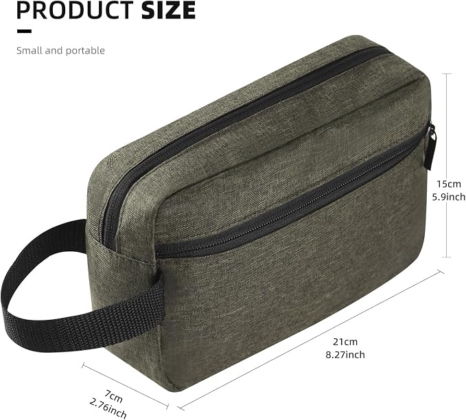 Icramsy Travel Toiletry bag Toiletry bag for women men Hanging Cosmetic bag Travel accessories for Women Men (Deep green)