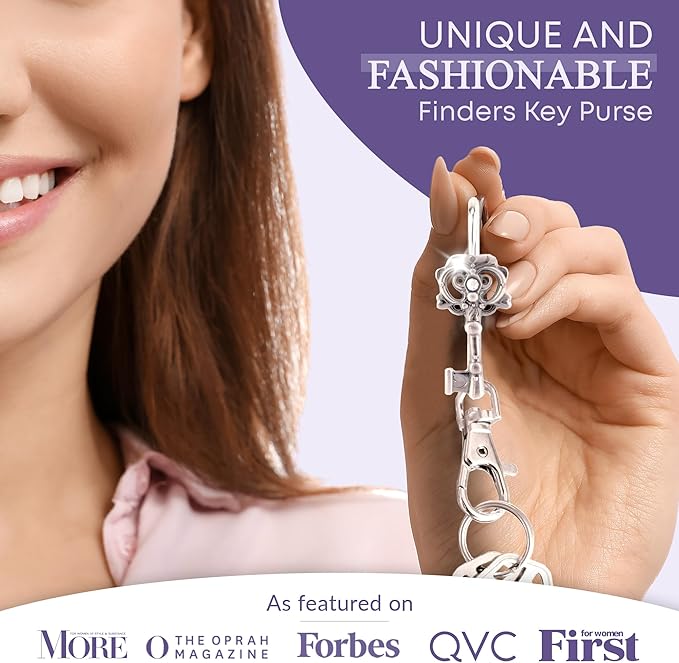 Women’s Bag Charm Key Finder, Car Keychain Hook, Cute Purse Organizer & Tote Bag Accessories, Gifts for Mom - Original