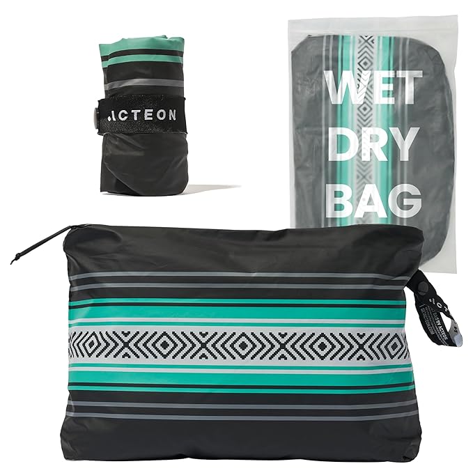 Acteon Water-Resistant Bag - Small Water-Resistant Bags for Swimming & Travel - Water-Resistant Pool & Beach Pouch Sandproof - Dry Bags for Travel, Towels, Swimsuit, Small Laundry & Toiletries
