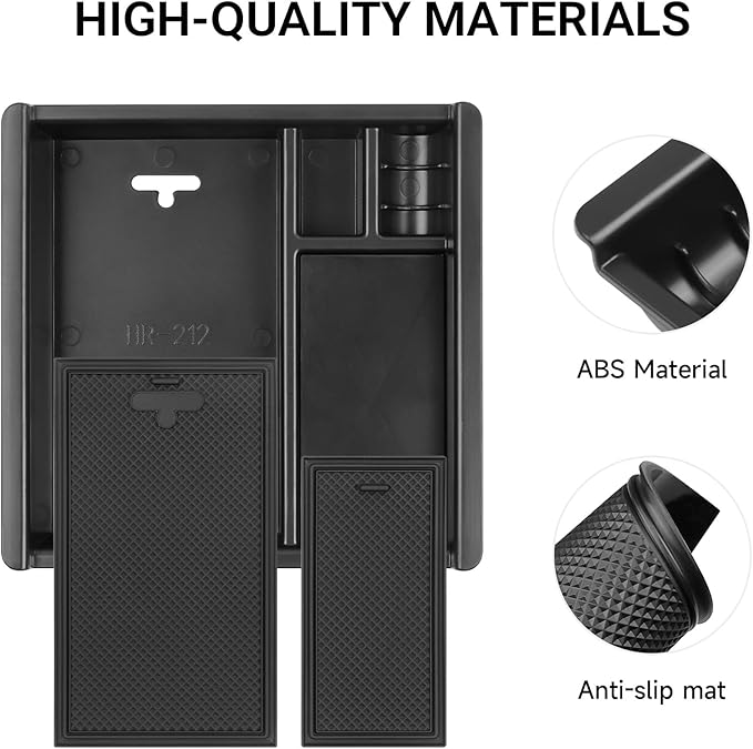 YOJOJOCO Center Console Organizer Compatible with Toyota 2016-2020 2021 2022 2023 Tacoma Accessories ABS Plastic Material Armrest Secondary Storage Box