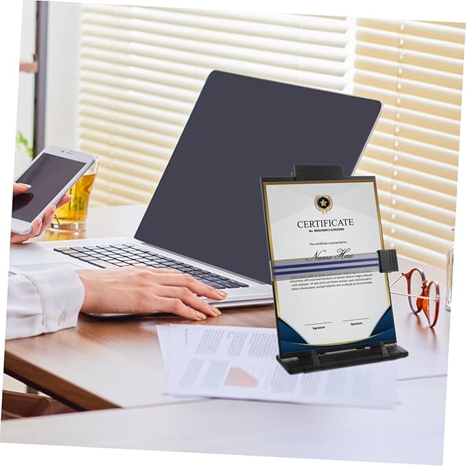 Adjustable Portable Document Holder Stand Lightweight Reading Stand for Students Compact File Holder for Typing for Home Office Use
