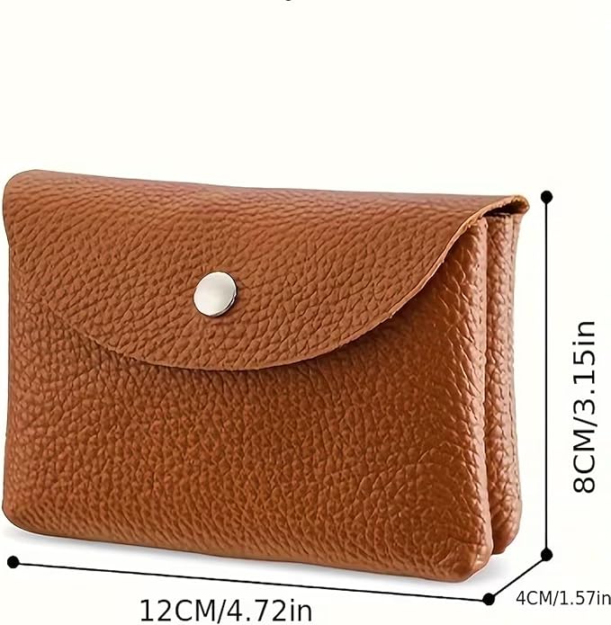 Genuine Real Leather Coin Purse Small Wallet for Women Men, Card Holder Case, Jewery Lipstick Organizer (Sky Blue)